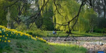 Spring view of Warsaw in Poland