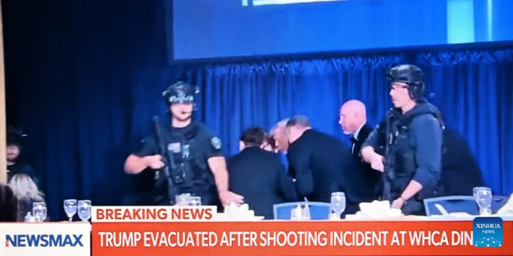 Trump evacuated from White House Correspondents' Dinner after security incident